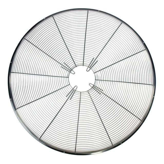 Front of 30 in. pedestal fan grille.