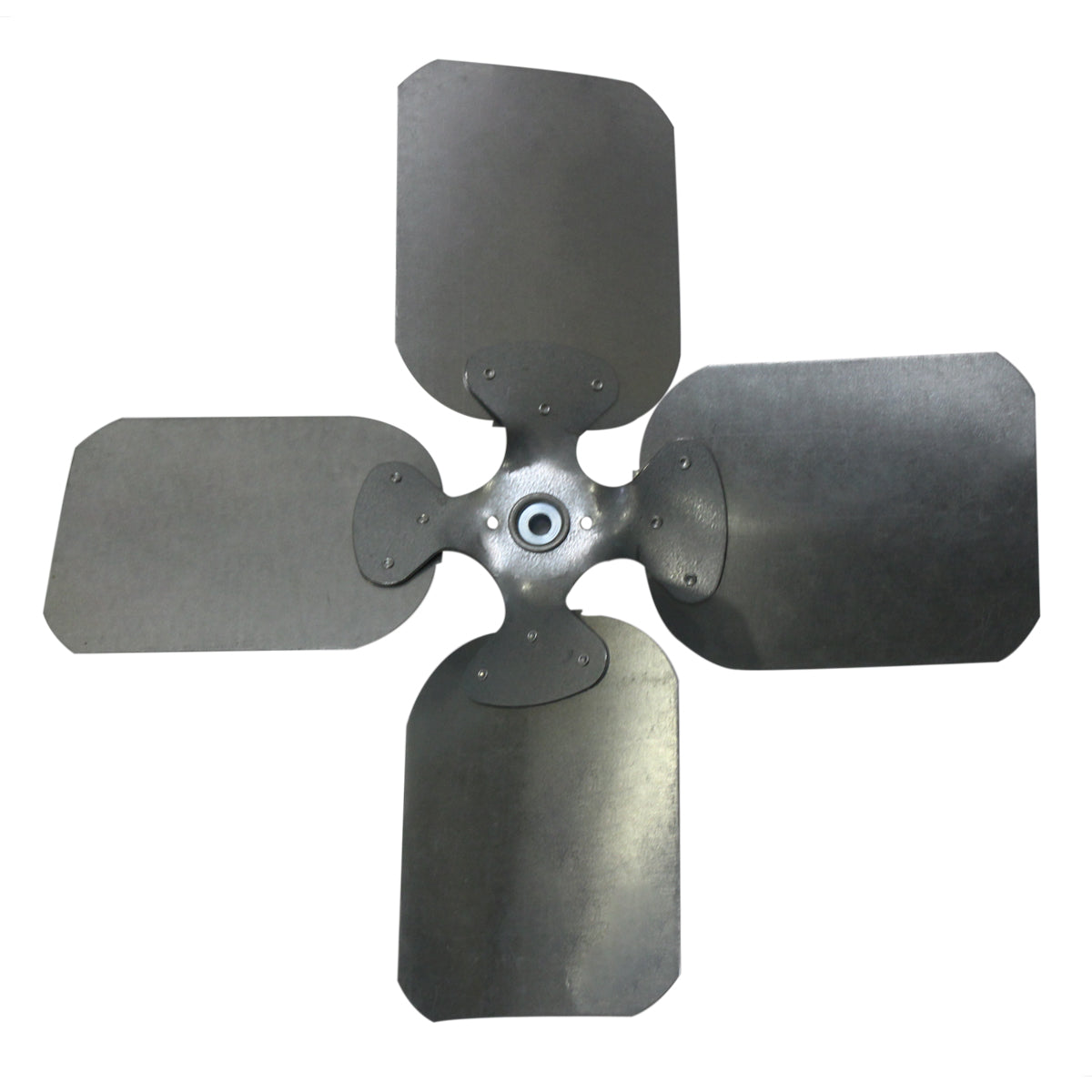 Back of solar fan blade assembly.