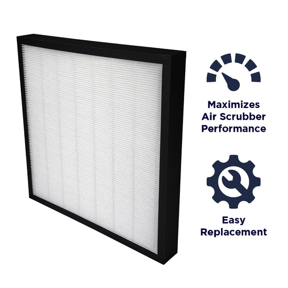16 in. x 16 in. x 2 in. AS1000WHT HEPA Air Scrubber Replacement Filter