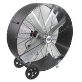 42 in. belt drive barrel fan with durable polyethylene housing in black finish.