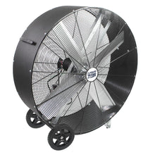  42 in. belt drive barrel fan with durable polyethylene housing in black finish.