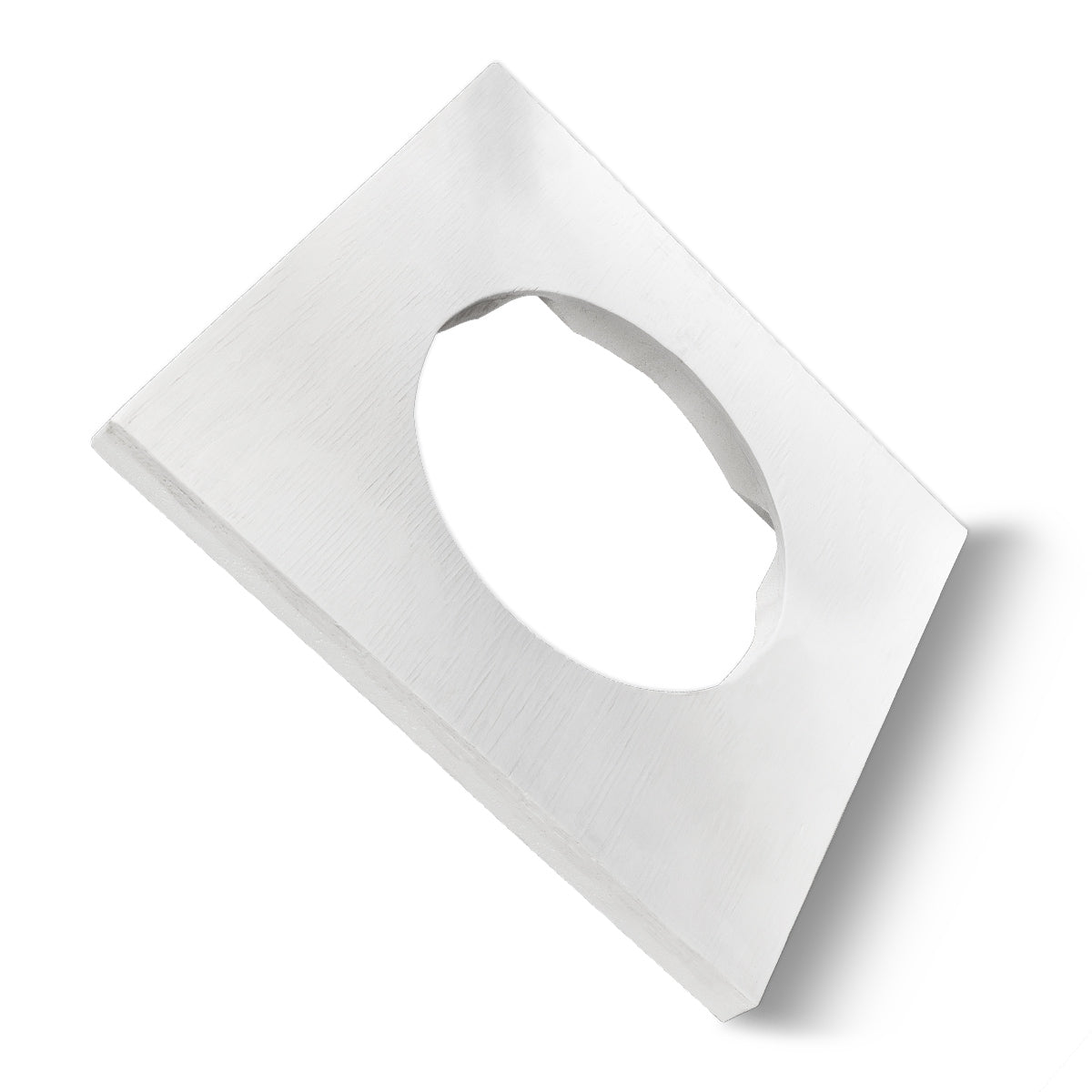 Angled view of the CX1025FRAME-R showing the white primed plywood mounting surface.