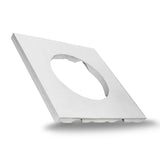 Angled view of the one-piece frame showing the R-panel ridge cutouts. 