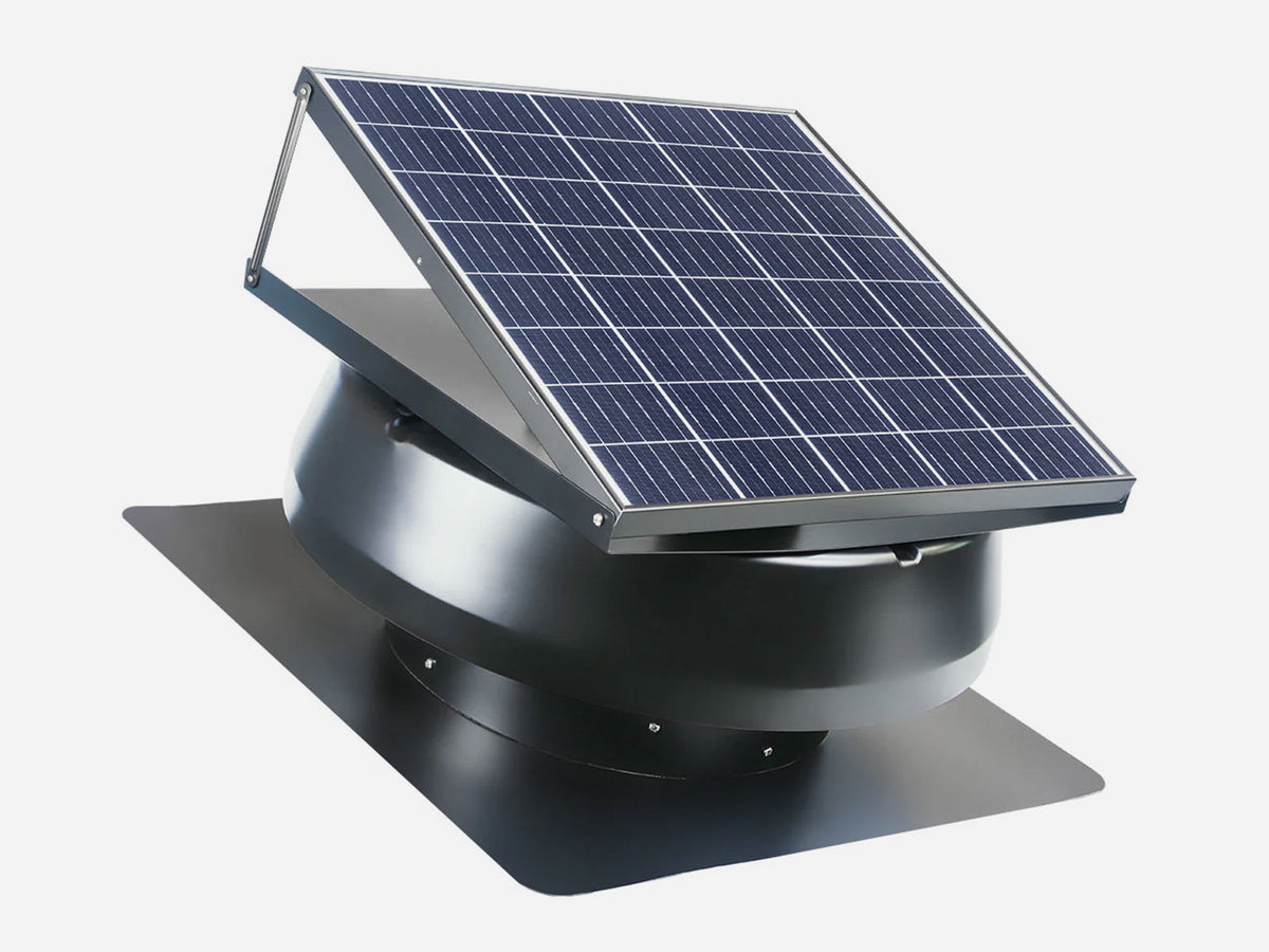1,280 CFM Steel Solar Powered Roof Mount Attic Ventilator with Adjustable Mounted 50W Solar Panel