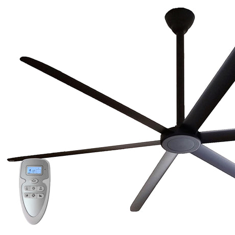 108 in. diameter high CFM ceiling fan in black finish. 