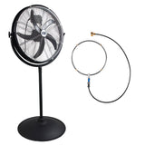 20 In. 3-Speed Tilting Outdoor Rated Pedestal Fan with Misting Kit