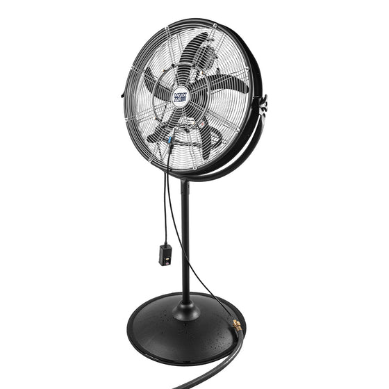 20 In. 3-Speed Tilting Outdoor Rated Pedestal Fan with Misting Kit