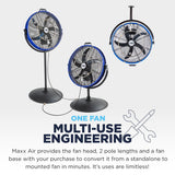 20 In. 3-Speed Tilting Outdoor Rated 3-IN-1 Pedestal Fan with Misting Kit
