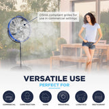 20 In. 3-Speed Tilting Outdoor Rated 3-IN-1 Pedestal Fan with Misting Kit