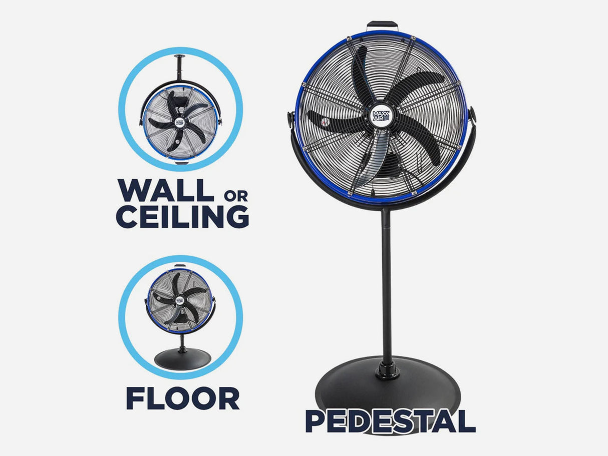 20 In. 3-Speed Tilting Outdoor Rated 3-IN-1 Pedestal Fan with Misting Kit
