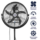 20 In. 3-Speed Tilting Outdoor Rated Pedestal Fan with Misting Kit