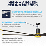 96 In. Indoor 6-Speed Ceiling Fan with Light