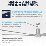 96 In. Indoor 6-Speed Ceiling Fan with Light