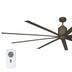 Large diameter 96 in. industrial ceiling fan in oil-rubbed bronze finish.