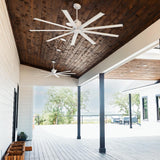 This modern ceiling fan provides powerful air movement while remaining a stylish statement piece for your home.