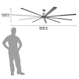 The ICF96 is 15" high with a 96" diameter. 