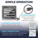 14 In. Heavy Duty Exhaust Fan with High Performance Totally Enclosed Motor