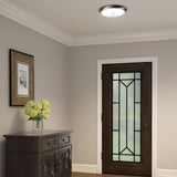 11 in. LED Flush Mount Ceiling Light Fixture with Frosted Glass Shade
