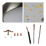 11 in. LED Flush Mount Ceiling Light Fixture with Frosted Glass Shade