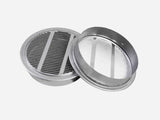 1 In. and 4 In. Round Mini Soffit Vents in Mill