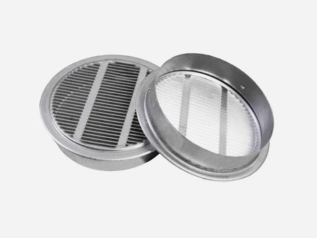 1 In. and 4 In. Round Mini Soffit Vents in Mill