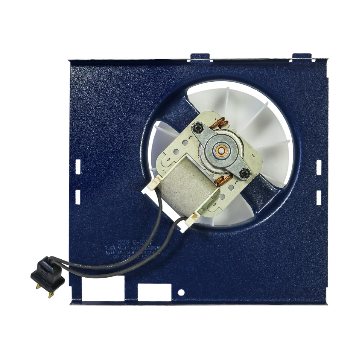 Back of 50 CFM motor kit with plug-in install.