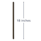 This downrod has a 3/4 in. outer diameter and is 18 in. long.