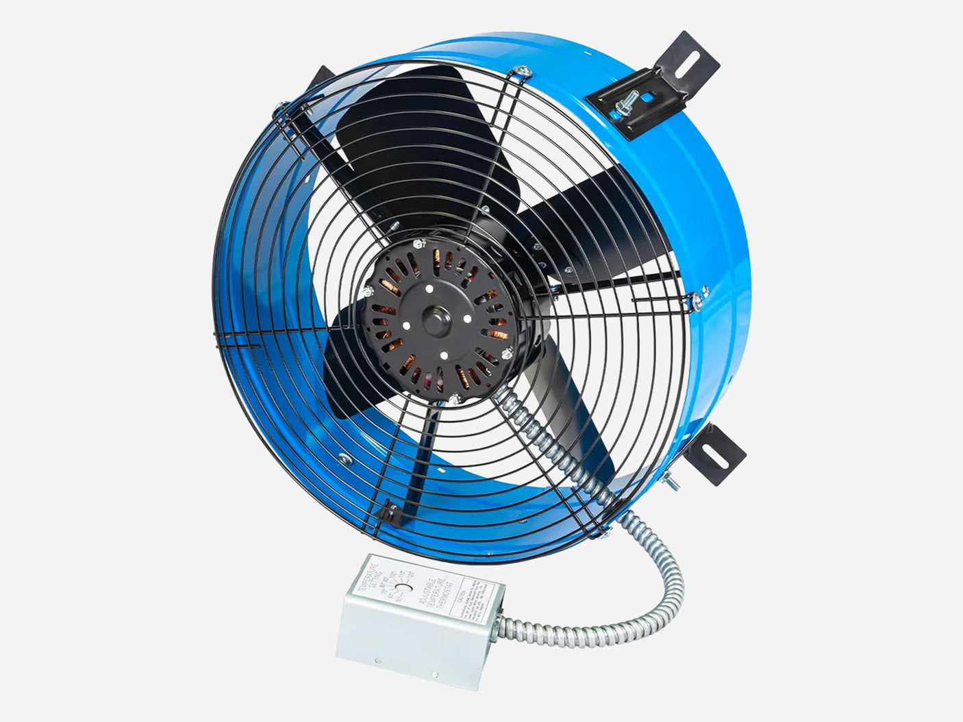 Premium 1,600 CFM Gable Mount Power Attic Ventilator in Blue