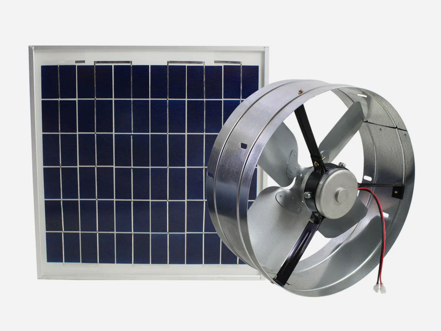 433 CFM Solar Powered Gable Mount Power Attic Ventilator with Panel