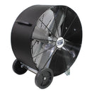 30 in. direct drive fan with heavy duty polyethylene housing in black finish.