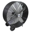 42 in. belt drive barrel fan with durable polyethylene housing in black finish.