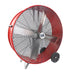 42 in. Pro series belt drive drum fan in red finish.