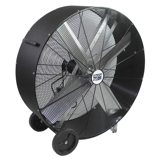 48 in. belt drive barrel fan with durable polyethylene housing in black finish. 