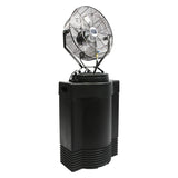 18 in. hi-pressure misting fan on 40 gal. black tank provides hours of cooling to combat heat stress on the job or provide comfort in residential and commercial spaces.