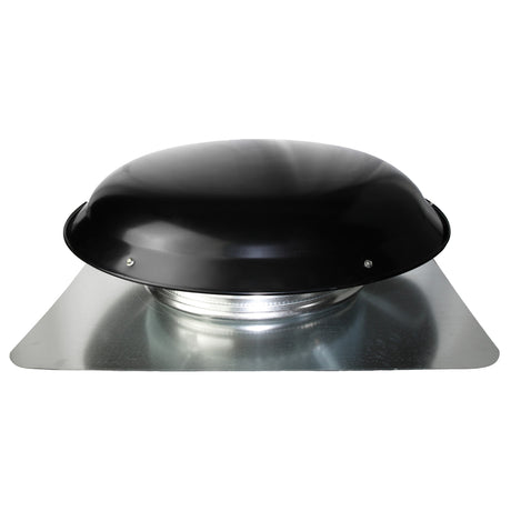 Profile view of the 1000 series roof vent fan showing the steel dome. 