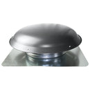 Profile view of the 1000 series roof vent fan showing the steel dome. 