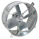 Back view of the gable fan showing the precision balanced fan blades for powerful exhaust performance.