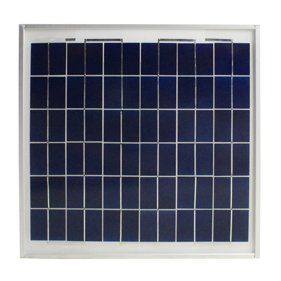 Front facing view of the Maxx Air solar panel showing the multi-crystal cells. 