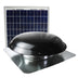 433 CFM solar roof vent in black finish with solar panel.
