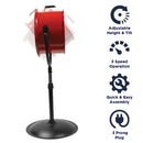 16 In. 3-Speed Tilting Adjustable Height Pedestal Fan