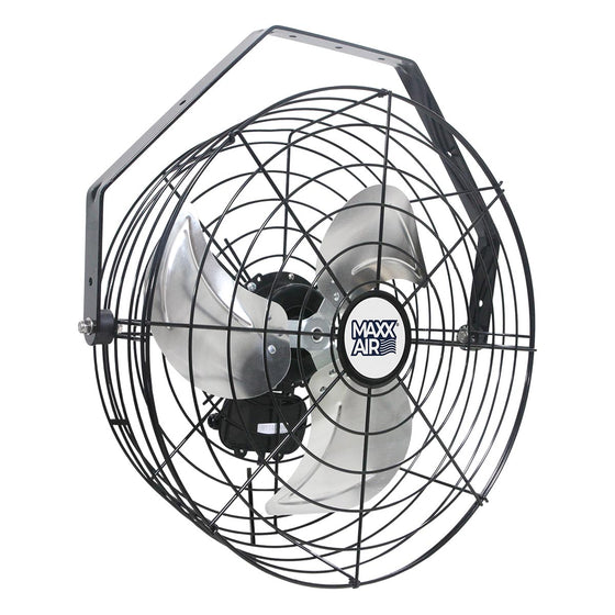 Left side angled view of the 18 in. wall fan.