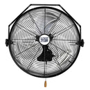 Front of 18 in. commercial wall mount fan with pull chain. 