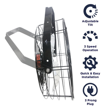 18 In. 3-Speed Tilting Wall Mount Fan – Maxx Air
