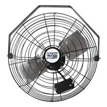  Front of the 18 in. wall mount fan with powder-coated metal steel construction.