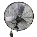Back view of the garage fan showing the PSC motor with pull chain.