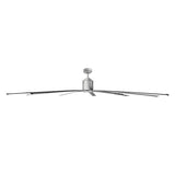 Side profile view of the high volume 72 in. ceiling fan showing the 6 in. downrod. 