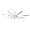 Large diameter 96 in. industrial ceiling fan in white finish.