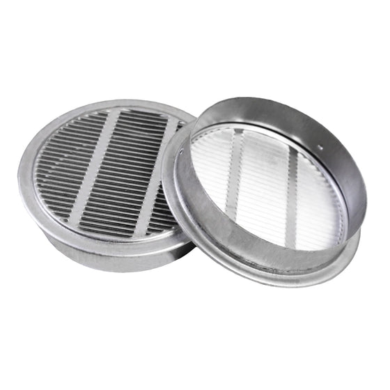 Two 3 in. mini vents showing the louvered design.