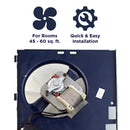 This motor kit will vent spaces from 45 - 60 sq. ft. and has a quick and easy install into a contractor series bath fan.