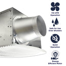Features of the NXSH110 include 110 CFM operation, safe for installation over showers, quiet operation, and an energy efficient motor.